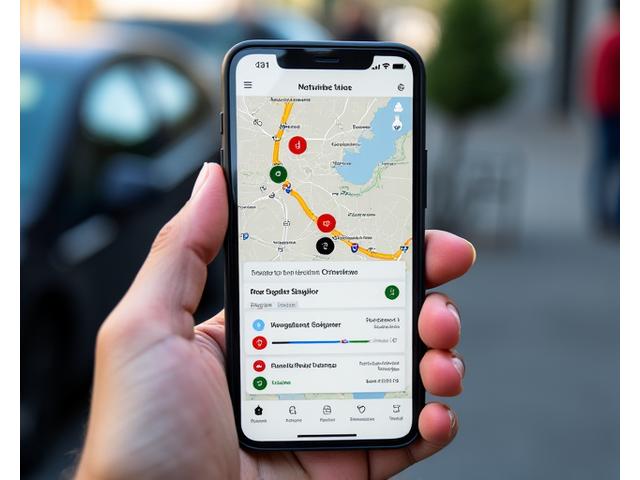 Smartphone screen displaying a live map of electric vehicle charging stations with real-time availability indicators